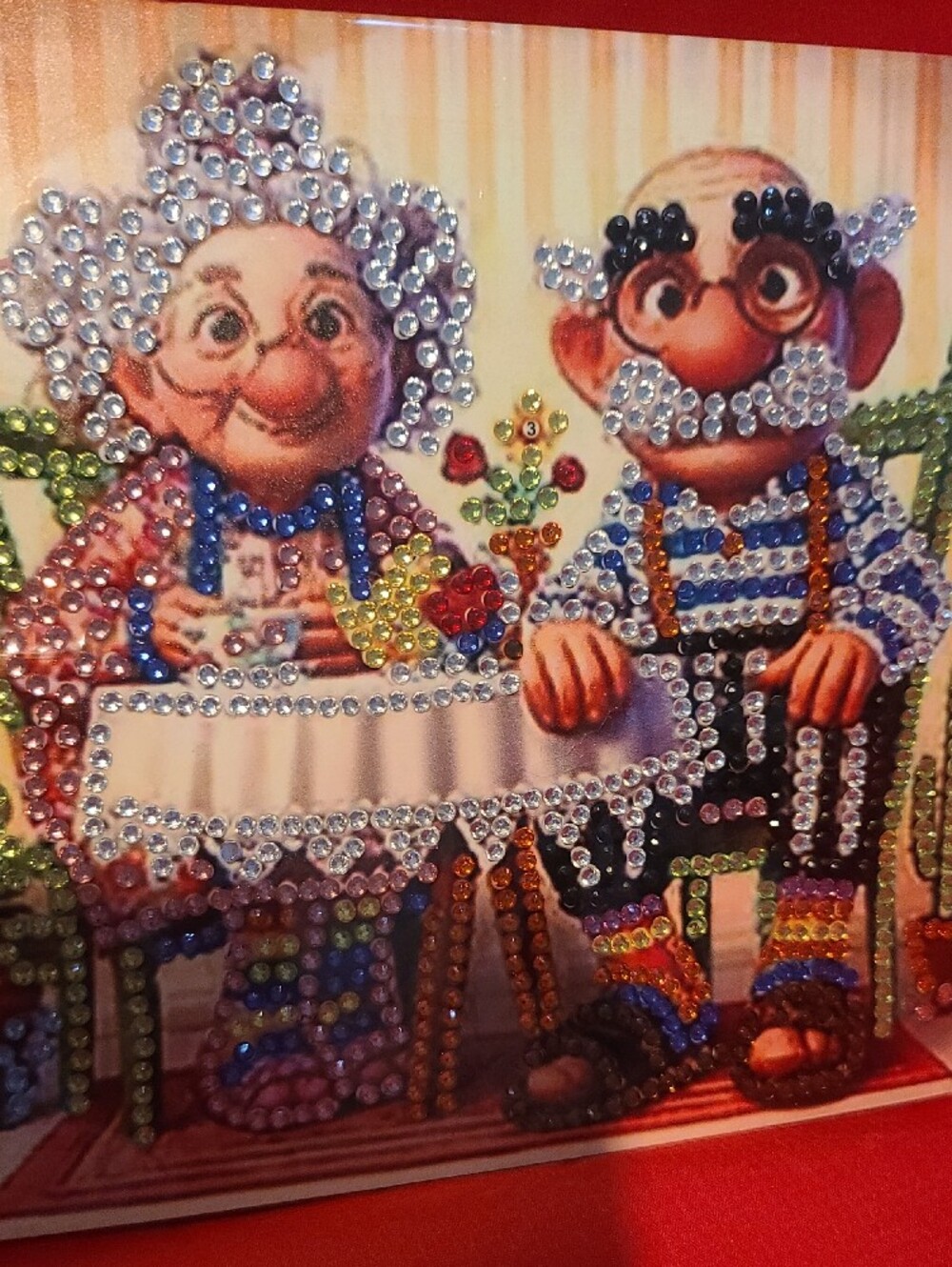 Whimsical Grandparents Diamond Art TWO Greeting Cards- NWT - Picture 6 of 7